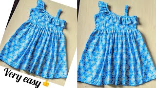 Very easy baby frock cutting and stitching/3 to 4 years old baby frock making