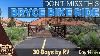 Fantastic Bike Path from Bryce to Red Canyon - 30 Day Family RV Road Trip VLOG Day 14 Part 1