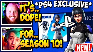 Streamers React to *NEW* "SEASON 10" PS4 [Exclusive] Skin In FORTNITE!