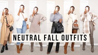 10 NEUTRAL FALL OUTFITS IDEAS / OUTFIT INSPO FOR FALL 2021/ TREASURE HANSON