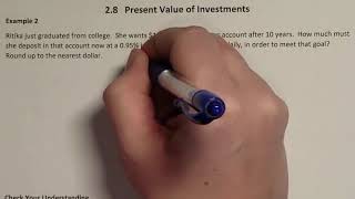 Lesson 2.8 Present Value of Investments