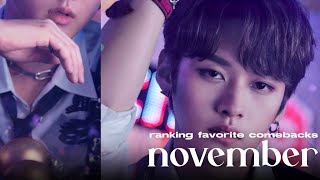 ranking my favorite november comebacks | 2021