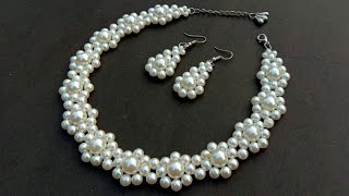 Making Of Simple Pearl Necklace// Designer Necklace// Useful & Easy