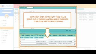 Cara Input Data Rincian Diklat Pendidik dan Tenaga Kependidikan di Dapodik PAUD Offline