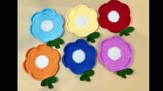 Cute and Easy Crochet Flower Coaster | Easy Crochet Flower Pattern for Beginners | Crochet Coasters