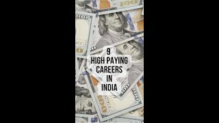 9 High Paying careers in India #shorts #respect