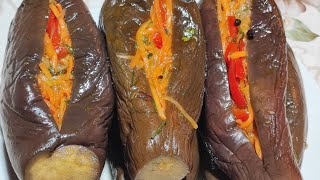 ФАРШИРОВАННЫЕ, КВАШЕНЫЕ БАКЛАЖАНЫ!!! #рецепты #вкусно #жарка #еда #