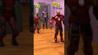 Ironman Deadpool Captain America Comedy #shortvideo #superhero #youtubeshorts #rubberchicken #short