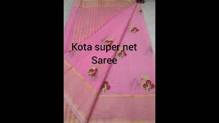 Kota super net  ambroidry saree