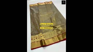 Chanderi saree fabric kataan silk saree code short 95 || #shorts