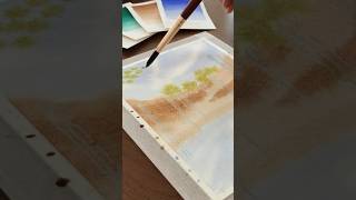 Starting a new landscape. Watch full video for tutorial #watercolorlandscape #watercolortutorial