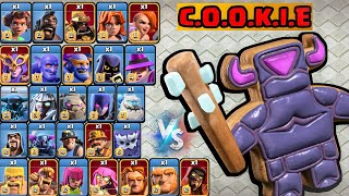 Cookie Pakka Vs All Troops in Clash Of Clans