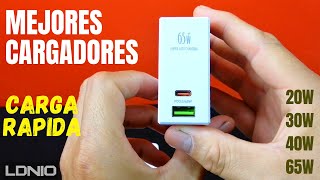 ✅MEJORES CARGADORES CARGA RAPIDA  para celulares [PD. 65W] LDNIO