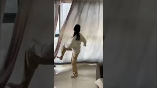 Brave Chinese Girl Learns How To  Kick In A Door