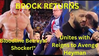 Brock Lesnar Returns! Unites with Roman Reigns to Avenge Paul Heyman