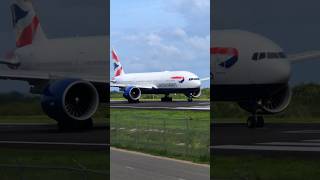 British Airways B777 G-VIIP GE90 Powered Departure from VC Bird #planespotting #boeing777