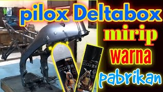 Repaint rangka deltabox vixion menggunakan pilox samurai paint || warna pabrikan