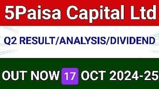 5PAISA CAPITAL LTD Q2 RESULT 2024| 5PAISA CAPITAL LTD Q2 RESULT TODAY|