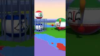 Iran vs. Israel #countryballs #shorts