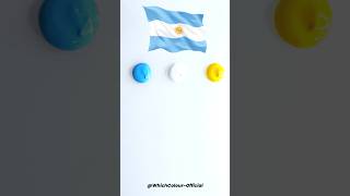 Can You Guess the Argentina Flag's Mixed Colour? #colormixing #asmr #satisfying