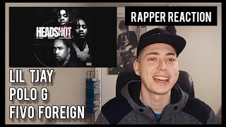 Lil Tjay - Headshot Ft. Polo G & Fivo Foreign (Rapper Reaction)