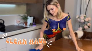 [4K Housewife] ❤️ Body art suit | How to clean table | Body art Haul | Try Haul