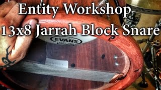 Entity Drums - 13x8 Jarrah Block Snare Jarrah Hoops