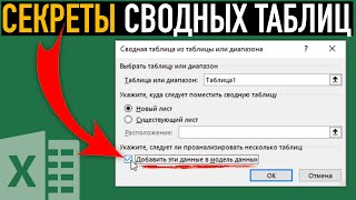 Создание сводной таблицы по данным с разных листов ➤ Модель данных в Excel