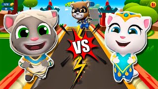 Talking Tom Gold Run New Update Mummy Tom VS  Genie Angela & Raccoon – Full Screen Gameplay