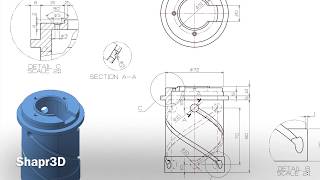 [How to Shapr3D] helical sweep 2D to 3D drawing 80