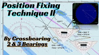 Position Fixing Technique II: By Crossbearing - Two & Three Bearings