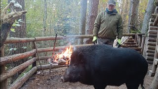 Жизнь в лесу | он пришел погреться | Заменил опасный утеплитель в парной.