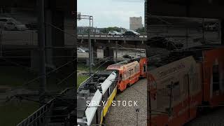 4K Stock Footage of a DART Train in Dallas Texas