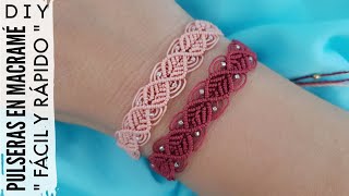 DIY COMO HACER PULSERAS FÁCIL Y RÁPIDO | PULSERAS DE HILO EN MACRAMÉ