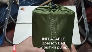 UNboxing : CAMPiNG iNFLATABLE BED w Built-in Pump