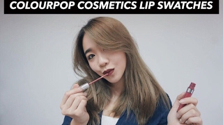 COLOURPOP COSMETICS LIP SWATCHES || Stephanie Foong