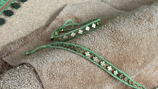 Macrame - Lucky clover bracelet  tutorial. Macrame tutorial