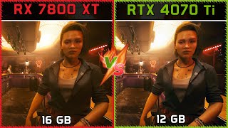 RX 7800 XT vs RTX 4070 Ti - FHD, QHD, UHD 4K