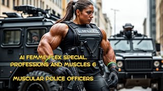 AI Femme Flex Special. Professions and Muscles 6. Muscular police officers