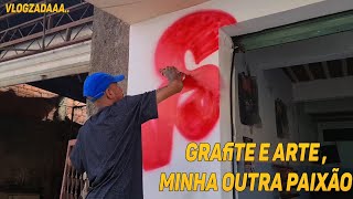 DIA DE GRAVAÇÃO PRO CURSO E GRAFITEI UMA PAREDE FICOU BRABA DMAIS 💥🤓🌍