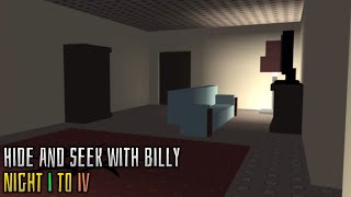 ROBLOX | hide and seek with billy | Night 1 to 4 (Full Walkthrough)