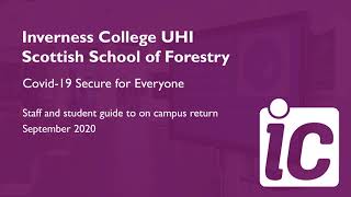 Return to Campus Guide, Staff and Students, Scottish School of Forestry