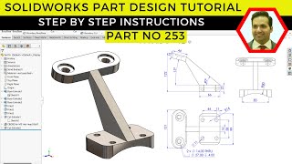 SolidWorks Tutorial: Complete Part Design for Beginners | Part No 253