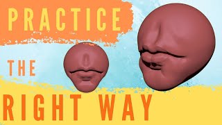 Zbrush - How to Sculpt: Mouth - Practice the right way - Zbrush Mouth