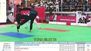 PON XXI ACEH-SUMUT PENCAK SILAT 🔴 FADHLAN RUSLI (SUMBAR) VS GINTING (JATENG)🔴