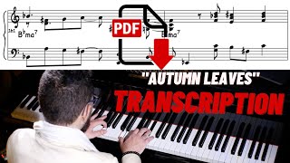 Bijan Taghavi - Transcription - Autumn Leaves (Solo Piano)