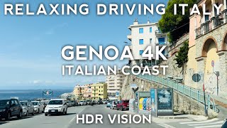 Driving Italy Genoa in 4K - Around Italian Coast - Italy Travel Video