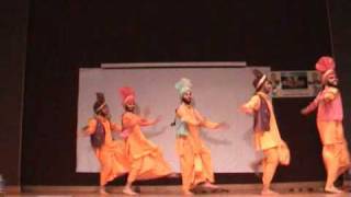 Young Sikh Guys doing 1st time  Bhangra  Show  on Stage