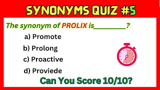 Expand Your Vocabulary! Exciting Synonyms Quiz#5 Challenge 📚✨"