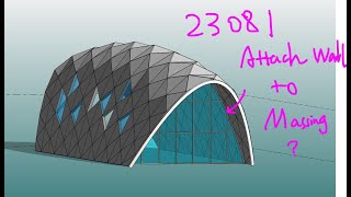 23081 - How to attached a wall to a divided surface or mass?